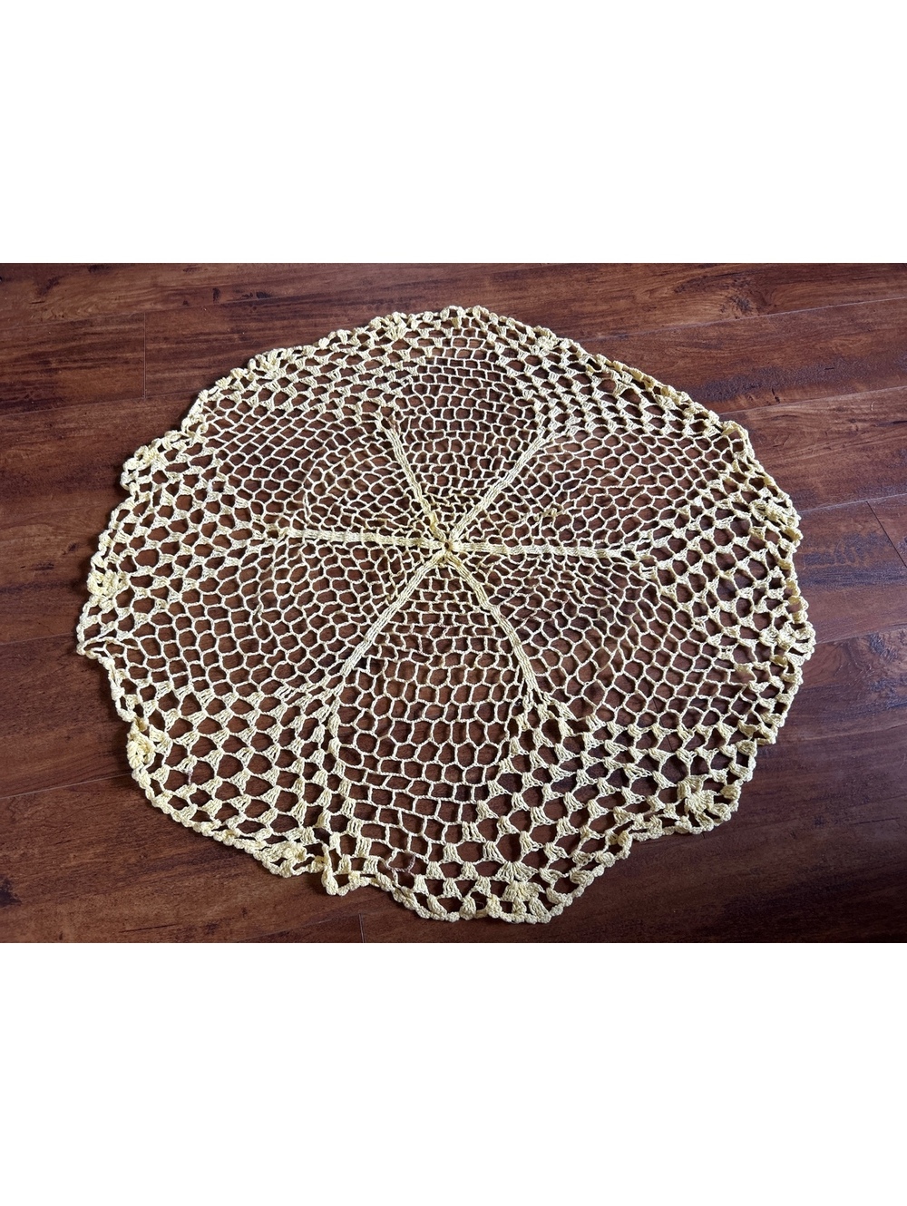 Vintage Handmade Crochet Doily Table Cover